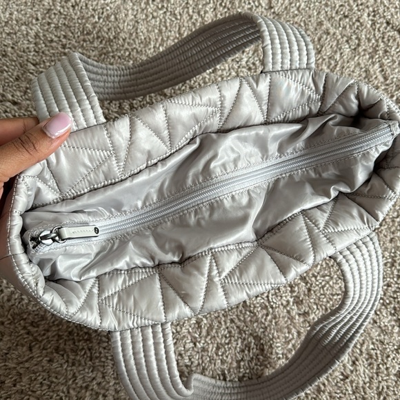 Michael Kors Winnie Quilted Nylon Tote - Pearl Grey - Picture 7 of 7